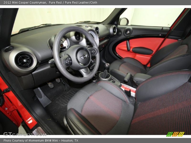  2012 Cooper Countryman Pure Red Leather/Cloth Interior