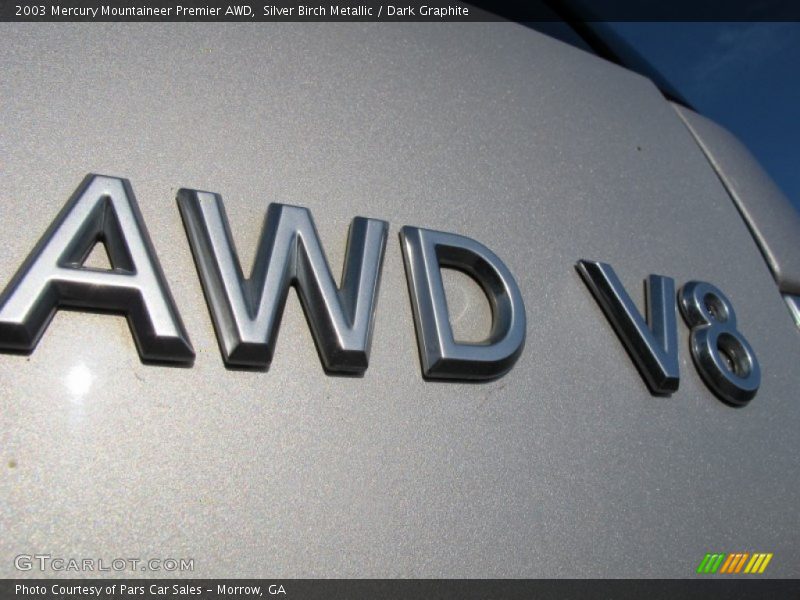 Silver Birch Metallic / Dark Graphite 2003 Mercury Mountaineer Premier AWD