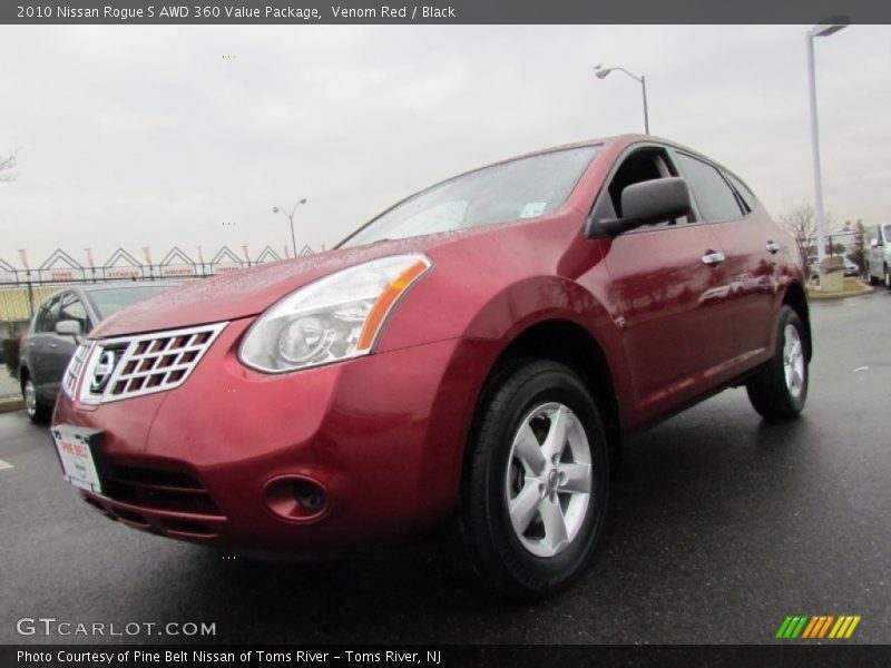 Venom Red / Black 2010 Nissan Rogue S AWD 360 Value Package