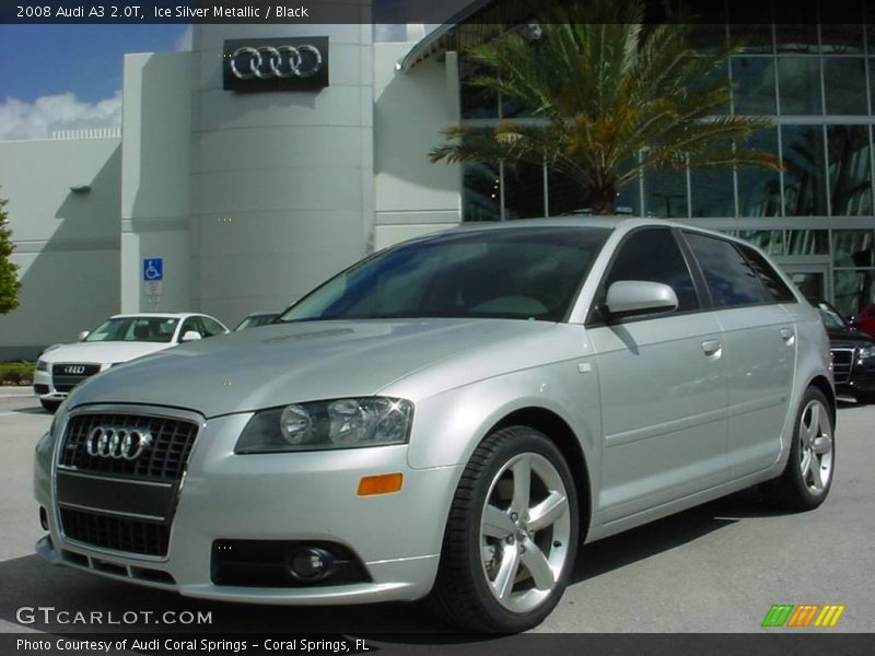 Ice Silver Metallic / Black 2008 Audi A3 2.0T