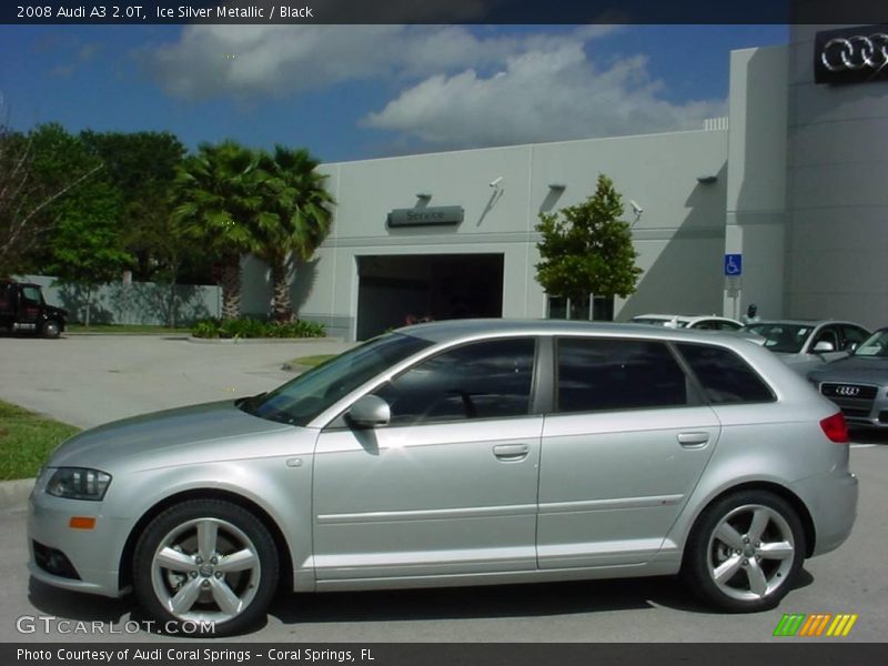 Ice Silver Metallic / Black 2008 Audi A3 2.0T