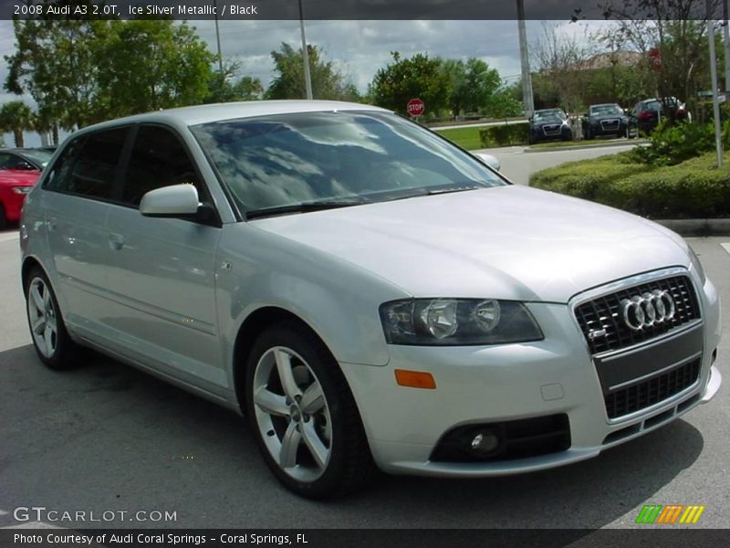Ice Silver Metallic / Black 2008 Audi A3 2.0T