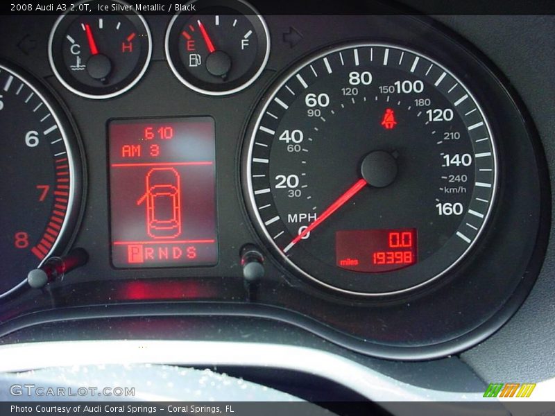 Ice Silver Metallic / Black 2008 Audi A3 2.0T