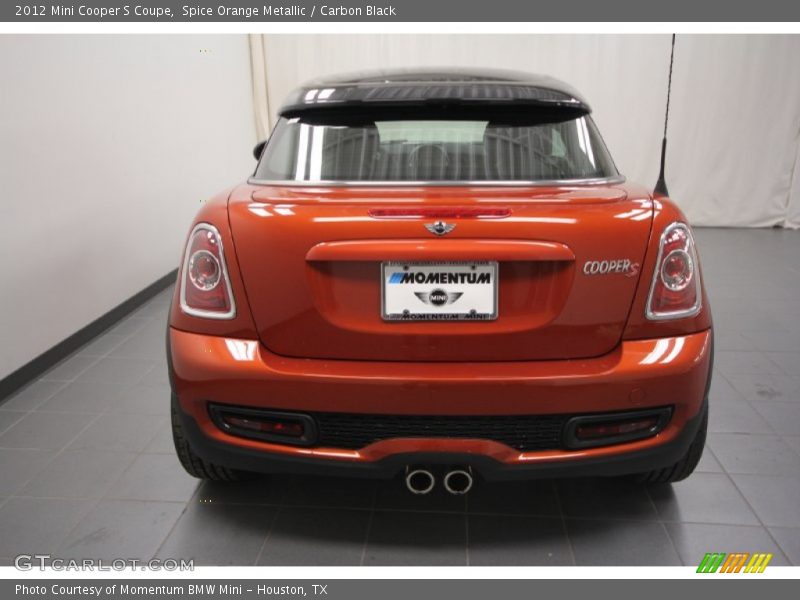 Spice Orange Metallic / Carbon Black 2012 Mini Cooper S Coupe
