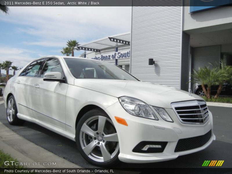 Arctic White / Black 2011 Mercedes-Benz E 350 Sedan