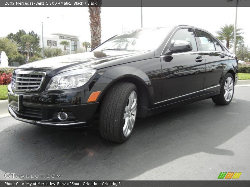 Black / Black 2009 Mercedes-Benz C 300 4Matic