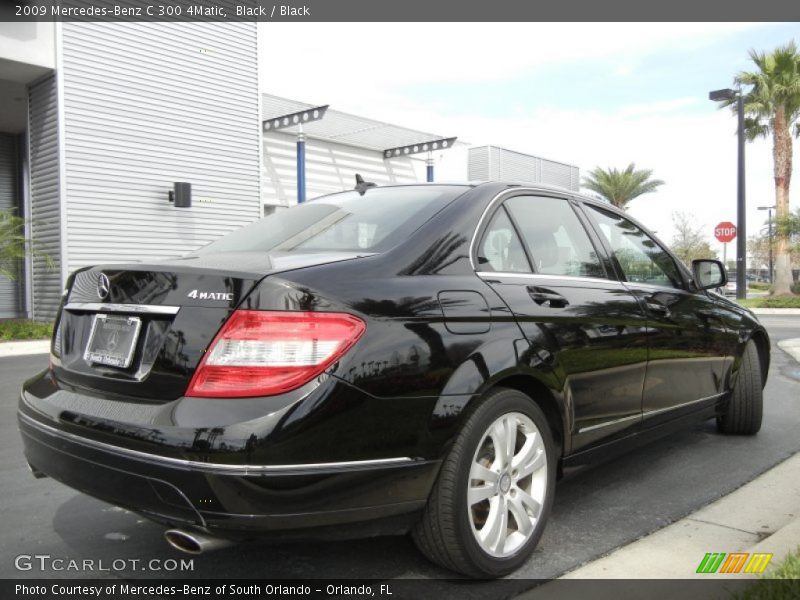 Black / Black 2009 Mercedes-Benz C 300 4Matic