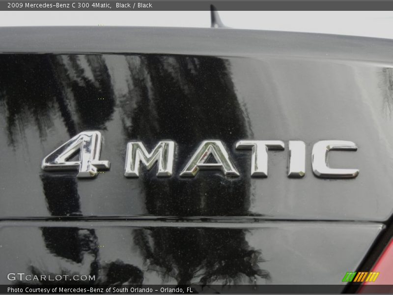 Black / Black 2009 Mercedes-Benz C 300 4Matic