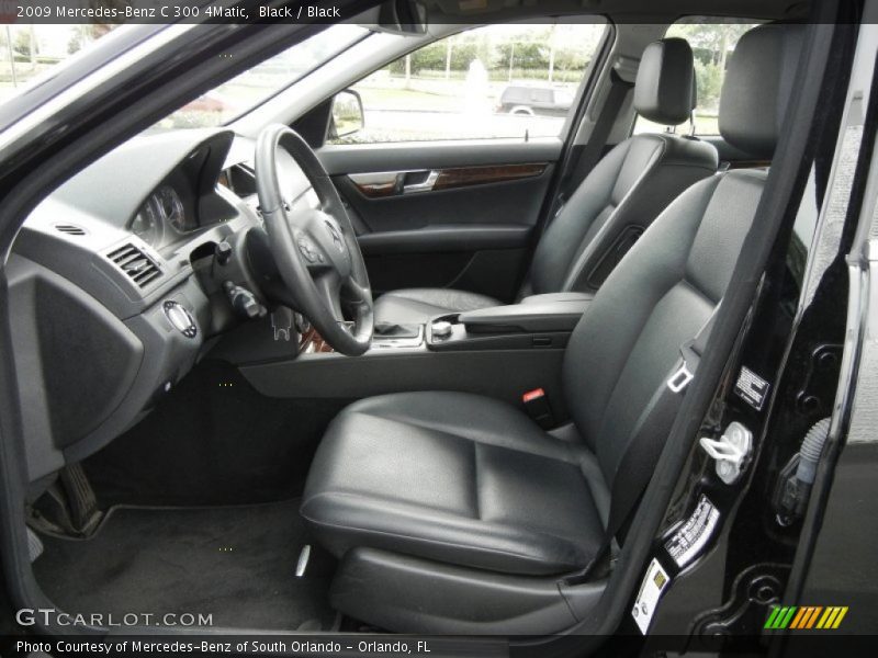 Black / Black 2009 Mercedes-Benz C 300 4Matic