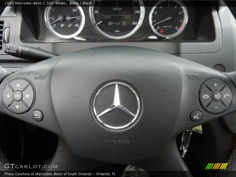 Black / Black 2009 Mercedes-Benz C 300 4Matic
