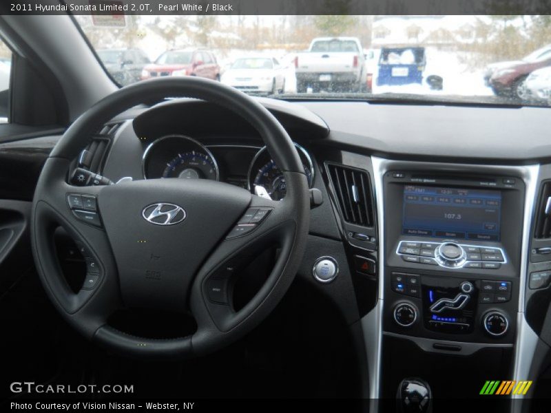 Pearl White / Black 2011 Hyundai Sonata Limited 2.0T