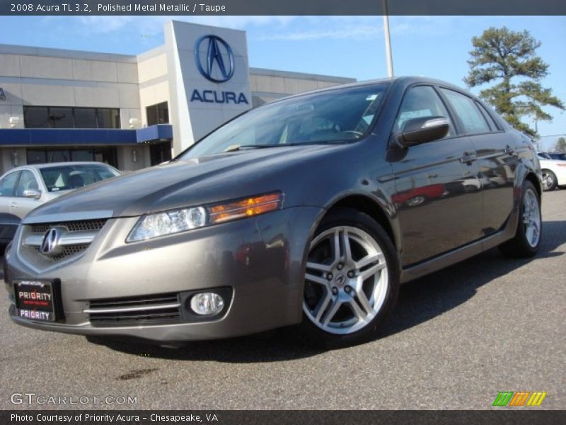 Polished Metal Metallic / Taupe 2008 Acura TL 3.2