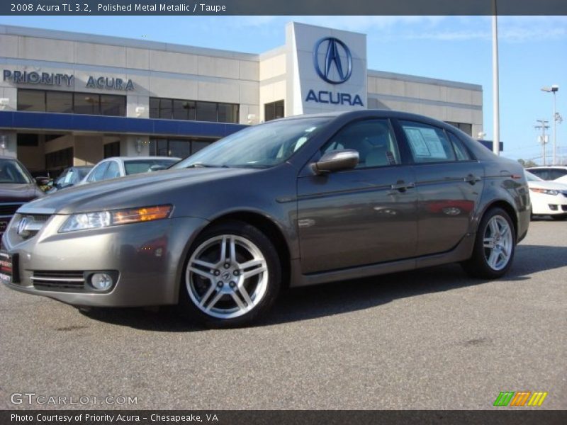 Polished Metal Metallic / Taupe 2008 Acura TL 3.2