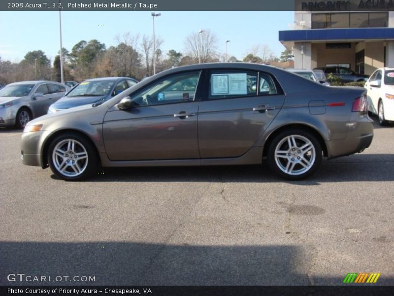 Polished Metal Metallic / Taupe 2008 Acura TL 3.2