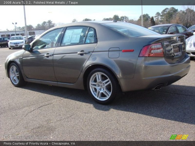 Polished Metal Metallic / Taupe 2008 Acura TL 3.2