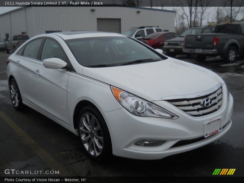 Pearl White / Black 2011 Hyundai Sonata Limited 2.0T