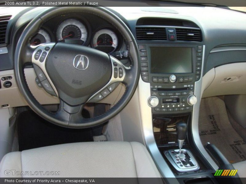 Polished Metal Metallic / Taupe 2008 Acura TL 3.2