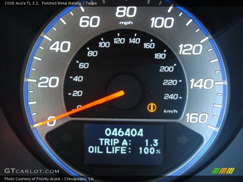 Polished Metal Metallic / Taupe 2008 Acura TL 3.2