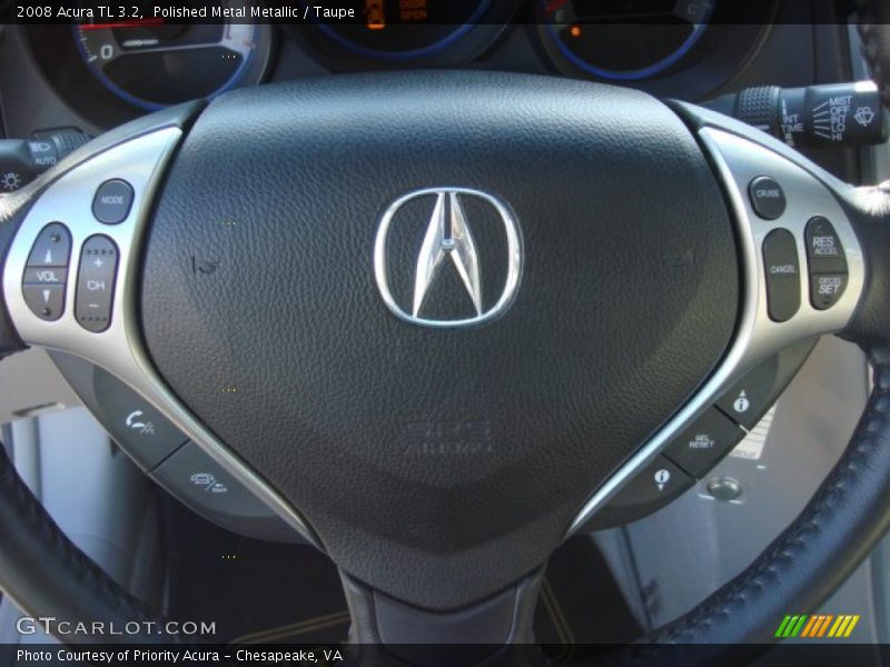 Polished Metal Metallic / Taupe 2008 Acura TL 3.2