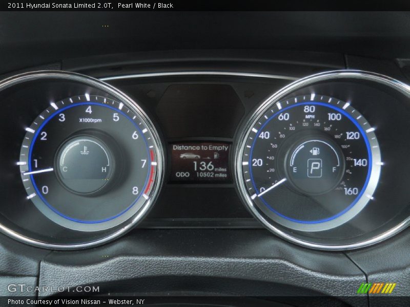 Pearl White / Black 2011 Hyundai Sonata Limited 2.0T