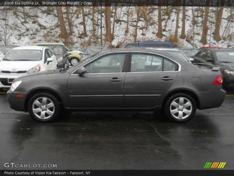 Midnight Gray Metallic / Gray 2008 Kia Optima LX