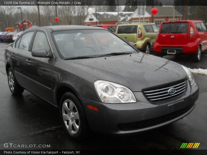 Midnight Gray Metallic / Gray 2008 Kia Optima LX