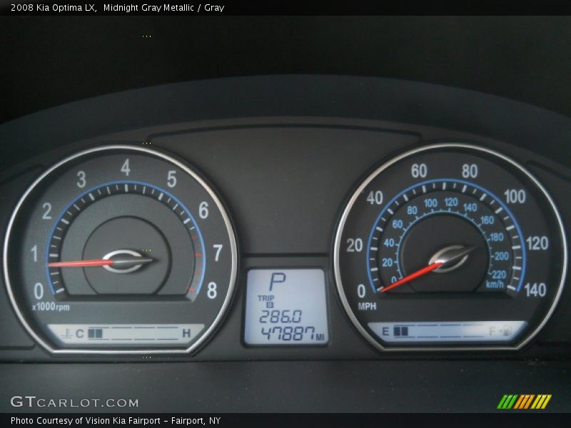 Midnight Gray Metallic / Gray 2008 Kia Optima LX