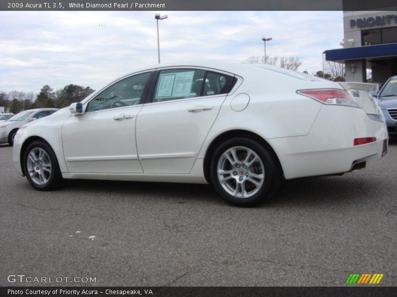White Diamond Pearl / Parchment 2009 Acura TL 3.5