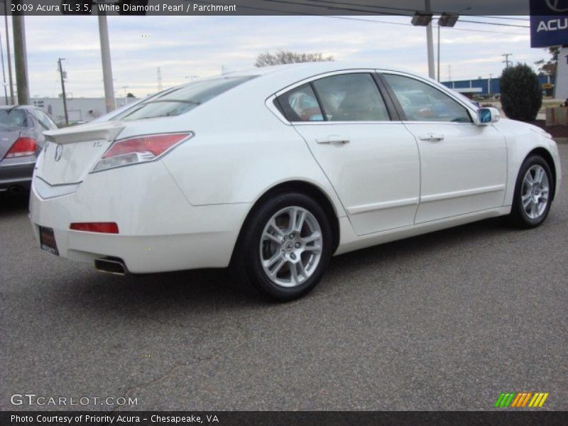 White Diamond Pearl / Parchment 2009 Acura TL 3.5