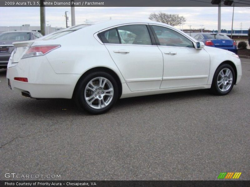 White Diamond Pearl / Parchment 2009 Acura TL 3.5
