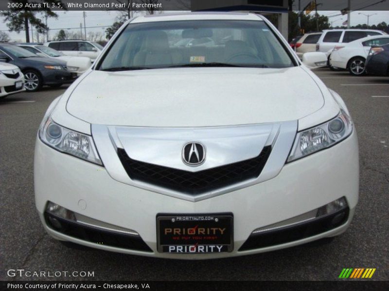 White Diamond Pearl / Parchment 2009 Acura TL 3.5