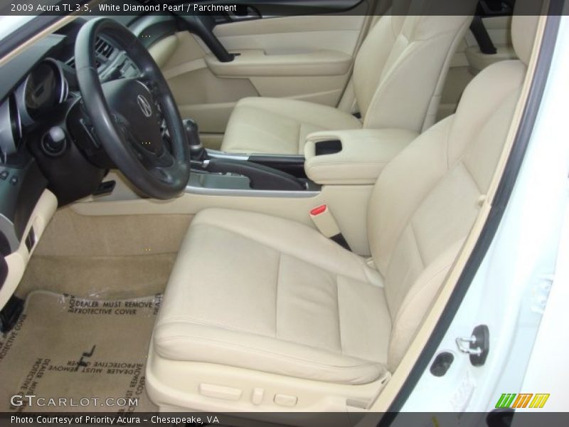 White Diamond Pearl / Parchment 2009 Acura TL 3.5