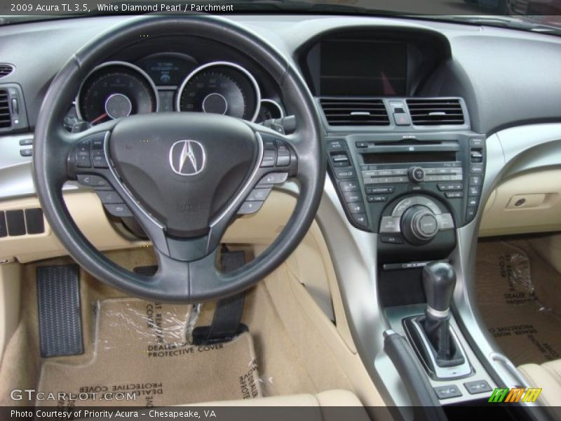 White Diamond Pearl / Parchment 2009 Acura TL 3.5