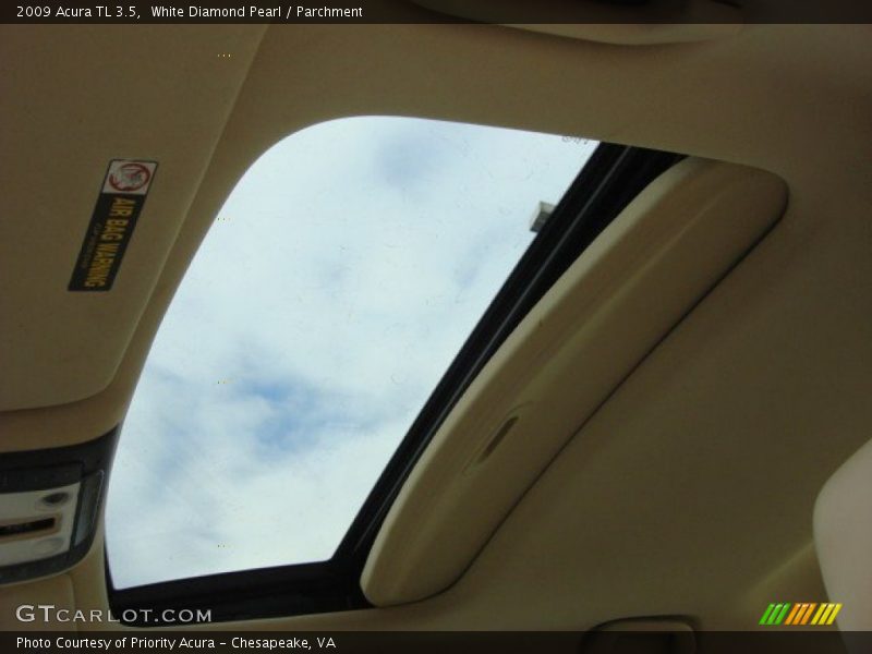 White Diamond Pearl / Parchment 2009 Acura TL 3.5