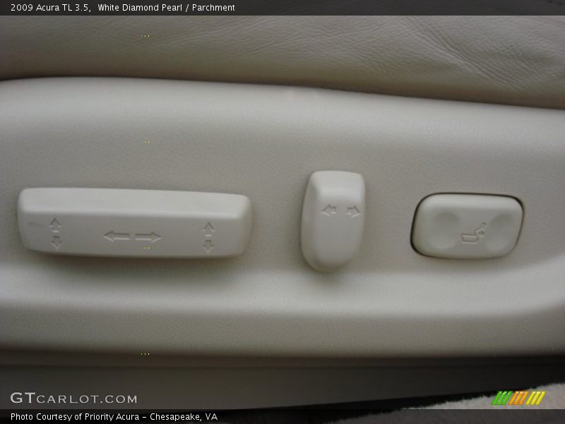 White Diamond Pearl / Parchment 2009 Acura TL 3.5