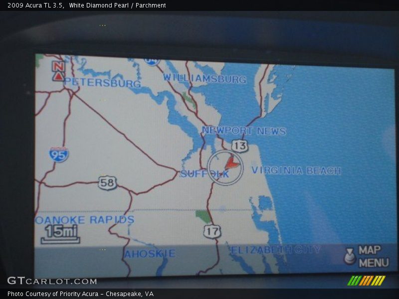 White Diamond Pearl / Parchment 2009 Acura TL 3.5