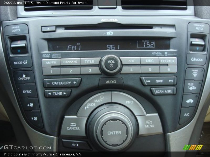 White Diamond Pearl / Parchment 2009 Acura TL 3.5