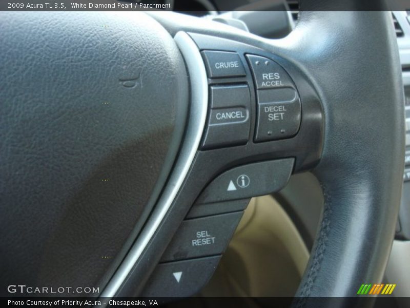 White Diamond Pearl / Parchment 2009 Acura TL 3.5