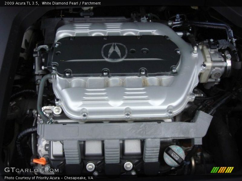 White Diamond Pearl / Parchment 2009 Acura TL 3.5