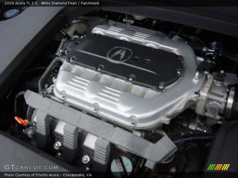 White Diamond Pearl / Parchment 2009 Acura TL 3.5