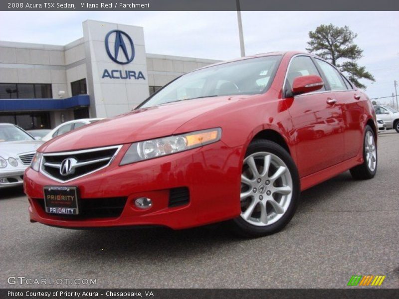 Milano Red / Parchment 2008 Acura TSX Sedan