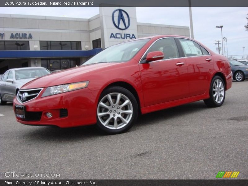 Milano Red / Parchment 2008 Acura TSX Sedan