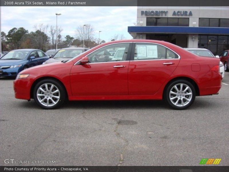 Milano Red / Parchment 2008 Acura TSX Sedan