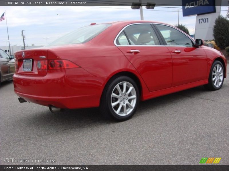 Milano Red / Parchment 2008 Acura TSX Sedan