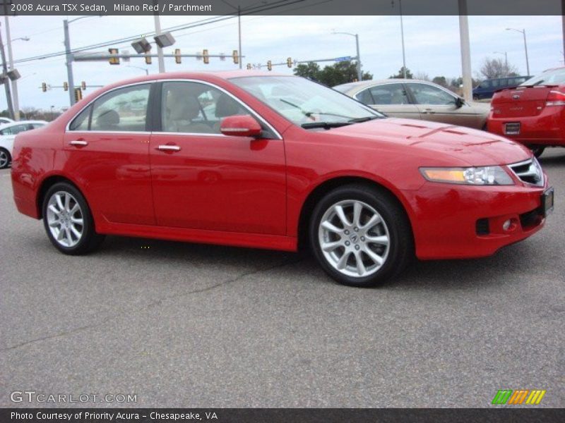 Milano Red / Parchment 2008 Acura TSX Sedan