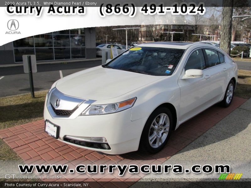 White Diamond Pearl / Ebony 2010 Acura TL 3.5