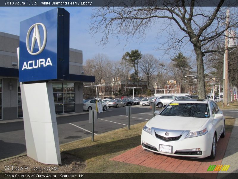 White Diamond Pearl / Ebony 2010 Acura TL 3.5