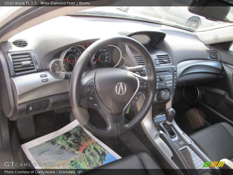 White Diamond Pearl / Ebony 2010 Acura TL 3.5