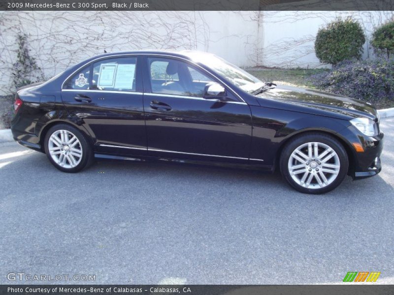 Black / Black 2009 Mercedes-Benz C 300 Sport