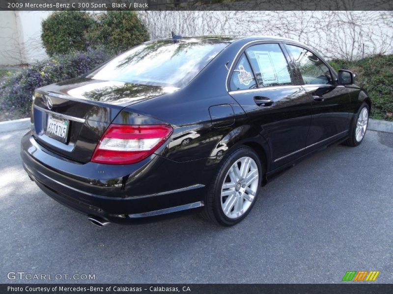 Black / Black 2009 Mercedes-Benz C 300 Sport